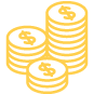 Yellow coin icon