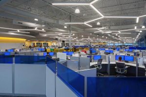 Express Scripts office with cubicles interior