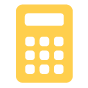 Yellow calculator icon