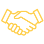 Yellow Handshake Icon