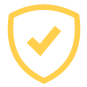 Yellow Safety Shield Icon